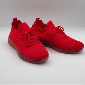 The Fashion Suply 
Red and colors tennis shoes